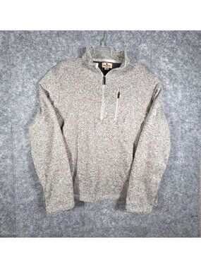 Woolrich Men's Long Sleeve 1/4 Zip Gray Pullover Sweatshirt Size XL